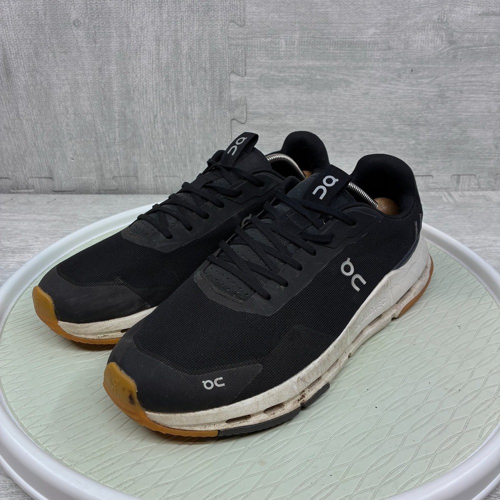 On Cloudnova 4 Mens 12 Black Gum Athletic Running Shoes 3ME30151430